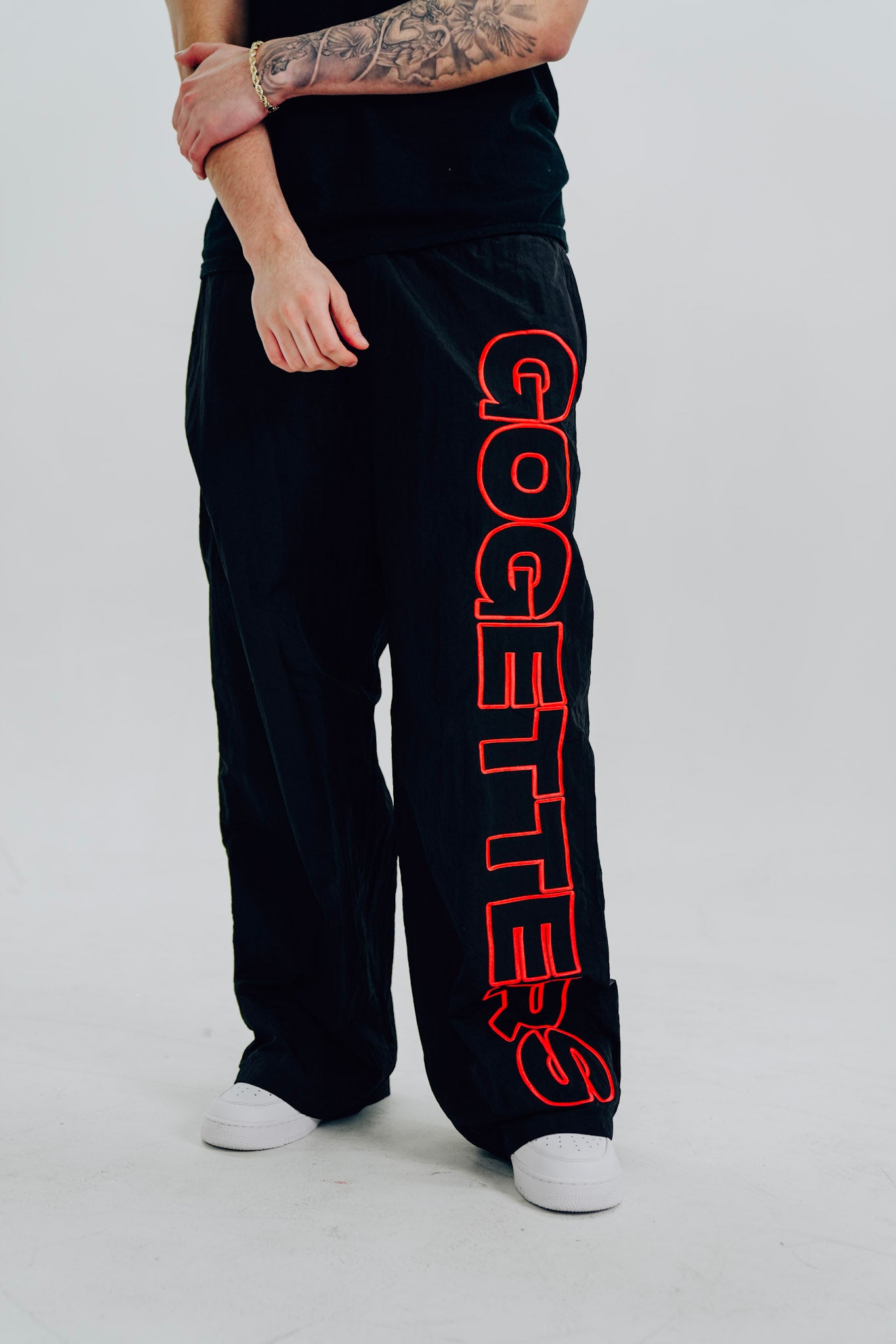 "Ambition" Nylon Pants Red