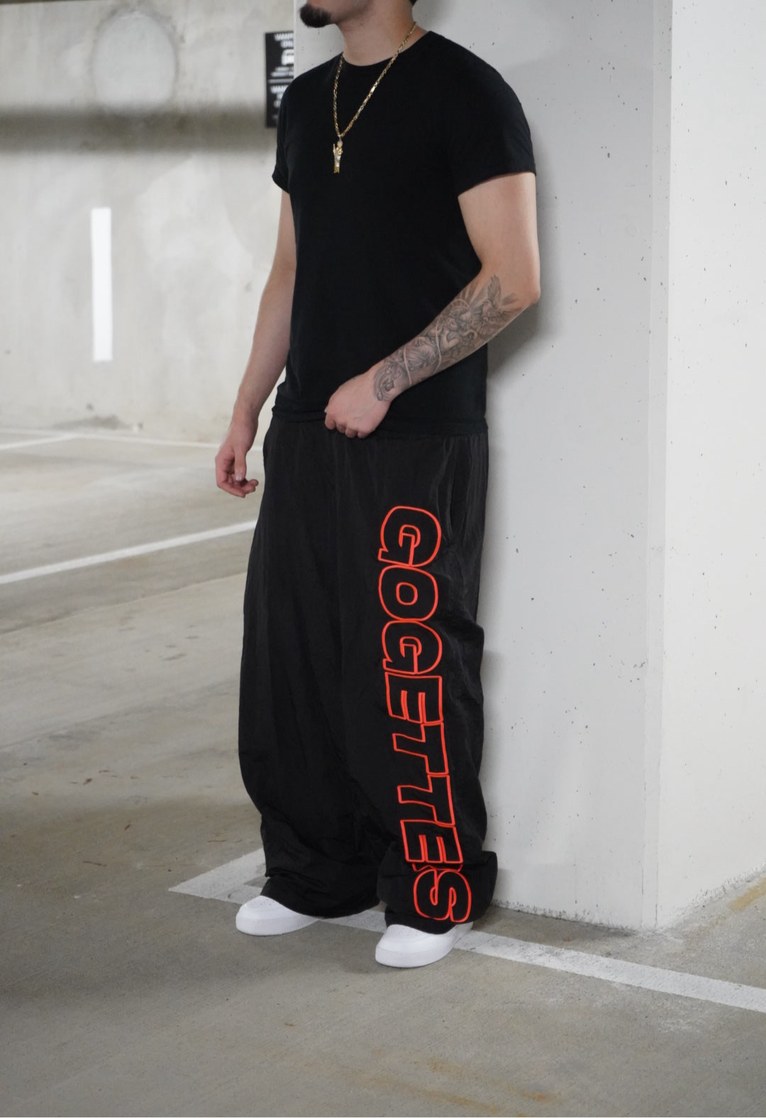 "Ambition" Nylon Pants Red